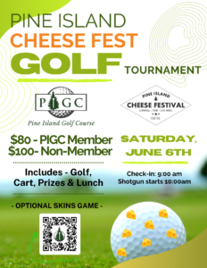 Pine Island Cheese Fest Golf Tournament Flyer